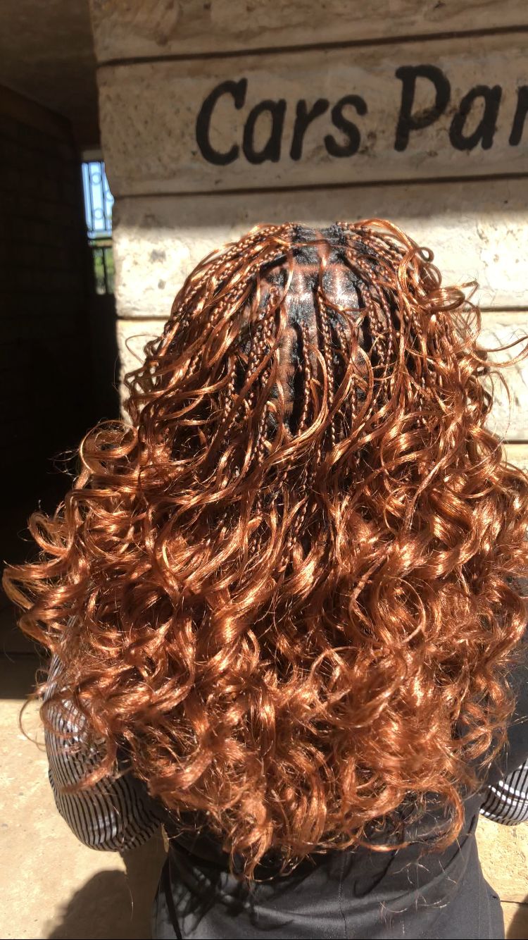 Curly Box braids