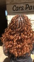 Medium curly box braids